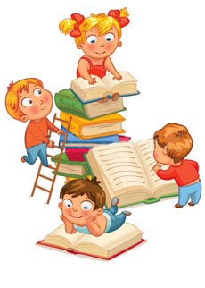 bambini con libri